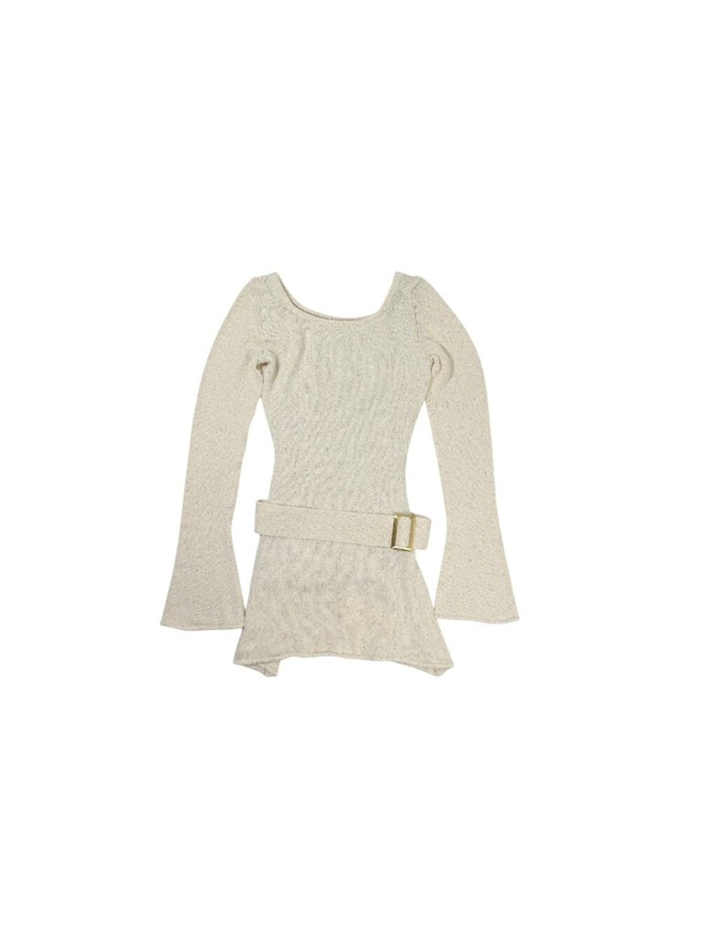 Asta Resort Maya Belted Mini Dress in Star White Sequin